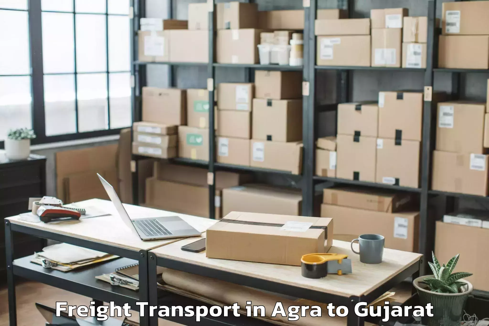 Reliable Agra to Saurashtra University Rajkot Freight Transport